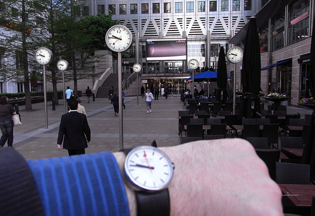 Keeping time at Canary Wharf