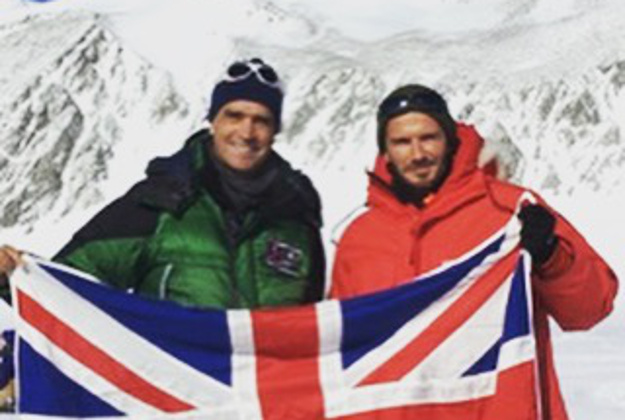 Worsley & David Beckham flying the flag at Union Glacier I, November 11