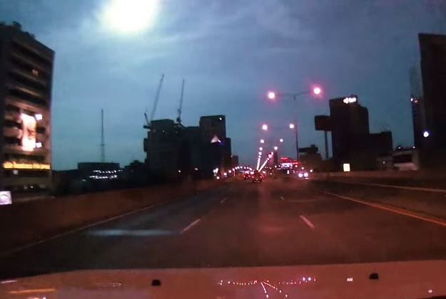 A suspected meteorite blazed across the Bangkok sky