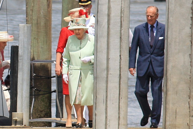 Queen Elizabeth and Prince Philip during their visit to Australia this year