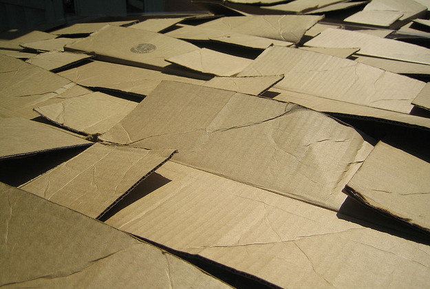 Cardboard boxes become art in Sydney