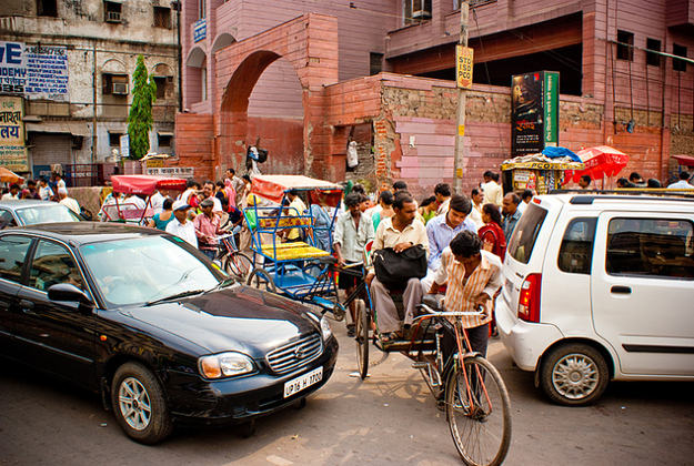 Delhi traffic. 