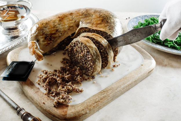  The "world's most expensive haggis" which has been created with wagyu beef, French truffle and edible gold.