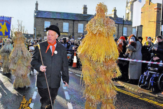 The straw bear in Whittlesea